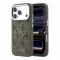 Guess PU 4G Resin Metal Logo Apple iPhone 18 Pro hátlap tok, barna-arany