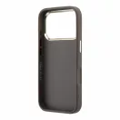 Guess PU 4G Resin Metal Logo Apple iPhone 18 Pro hátlap tok, barna-arany