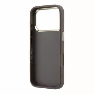   Guess PU 4G Resin Metal Logo Apple iPhone 18 Pro hátlap tok, barna-arany