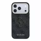 Guess PU 4G Resin Metal Logo Apple iPhone 18 Pro Max hátlap tok, fekete-arany