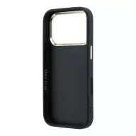   Guess PU 4G Resin Metal Logo Apple iPhone 18 Pro hátlap tok, fekete-arany