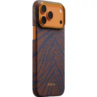   Pitaka Edge Breath of Veins Apple iPhone 18 Pro / 17 Pro hátlap tok, MagSafe, Burning Orange, narancs