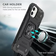  Nitro Apple iPhone 18 Pro / 17 Pro tok, megerősített sarokkal, kitámasztóval, fekete