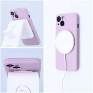   Silicone Mag Apple iPhone 18 Pro / 17 Pro tok, MagSafe, rózsaszín