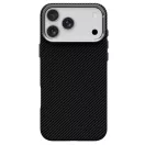 K-look Apple iPhone 18 Pro / 17 Pro tok, MagSafe, aramid minta, fekete-ezüst