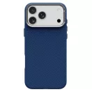 K-look Apple iPhone 18 Pro / 17 Pro tok, MagSafe, aramid minta, kék-ezüst