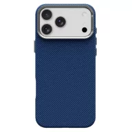   K-look Apple iPhone 18 Pro / 17 Pro tok, MagSafe, aramid minta, kék-ezüst