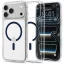 Spigen Ultra Hybrid MagFit Apple iPhone 18 Pro / 17 Pro tok, MagSafe, Clear, kék