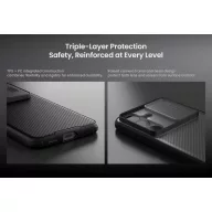  Nillkin CamShield Pro Samsung Galaxy S26 FE műanyag hátlap tok kameravédelemmel, fekete