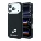 Karl Lagerfeld PU Grained Semi Wrap K&CH Heads Apple iPhone 18 Pro Max / 17 Pro Max tok, MagSafe, fekete-ezüst