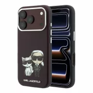   Karl Lagerfeld PU Semi Wrap Smooth Sketch Bodies Apple iPhone 18 Pro Max / 17 Pro Max tok, MagSafe, burgundi-ezüst
