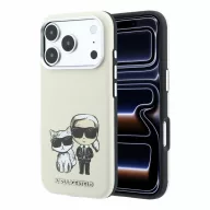   Karl Lagerfeld PU Semi Wrap Smooth Sketch Bodies Apple iPhone 18 Pro Max / 17 Pro Max tok, MagSafe, bézs-ezüst