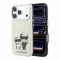 Karl Lagerfeld PU Semi Wrap Smooth Sketch Bodies Apple iPhone 18 Pro Max / 17 Pro Max tok, MagSafe, bézs-ezüst