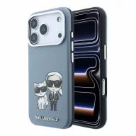   Karl Lagerfeld PU Semi Wrap Smooth Sketch Bodies Apple iPhone 18 Pro / 17 Pro tok, MagSafe, kék-ezüst