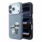 Karl Lagerfeld PU Semi Wrap Smooth Sketch Bodies Apple iPhone 18 Pro / 17 Pro tok, MagSafe, kék-ezüst