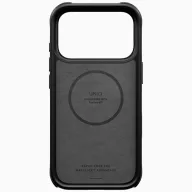   Uniq Keva Mov Magclick Apple iPhone 18 Pro Max / 17 Pro Max tok gyűrűs kitámasztóval, Magsafe, kevlár, fekete