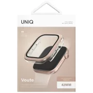   Uniq Voute Apple Watch 11 / Watch 10 42mm műanyag tok, kijelzővédő felülettel, rozéarany