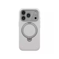   Uniq Elix Apple iPhone 18 Pro Max / 17 Pro Max tok gyűrűs telefontartóval, MagSafe, 360 fokban forgatható, ezüst