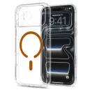 Spigen Ultra Hybrid MagFit Apple iPhone 18 Pro / 17 Pro tok, MagSafe, Clear, átlátszó-narancssárga