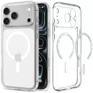   Spigen Ultra Hybrid MagFit Apple iPhone 18 Pro / 17 Pro tok, MagSafe, Clear, átlátszó-fehér
