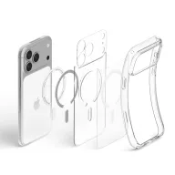   Spigen Ultra Hybrid MagFit Apple iPhone 18 Pro / 17 Pro tok, MagSafe, Clear, átlátszó-fehér