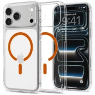   Spigen Ultra Hybrid MagFit Apple iPhone 18 Pro Max / 17 Pro Max tok, MagSafe, Clear, átlátszó-narancssárga