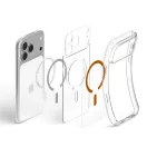 Spigen Ultra Hybrid MagFit Apple iPhone 18 Pro Max / 17 Pro Max tok, MagSafe, Clear, átlátszó-narancssárga