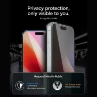   Spigen Glas.tR EZ Fit Pro HD Apple iPhone 18 Pro privacy kijelzővédő fólia felhelyező kerettel (betekintésgátló)