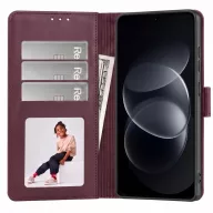   Tech-Protect Wallet Xiaomi Redmi Note 17 Pro Max flip / kinyitható tok, bordó