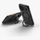 Uniq Swivix Apple iPhone 18 Pro / 17 Pro tok gyűrűs telefontartóval, MagSafe, 360 fokban forgatható, fekete