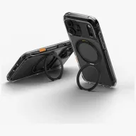   Uniq Swivix Apple iPhone 18 Pro / 17 Pro tok gyűrűs telefontartóval, MagSafe, 360 fokban forgatható, fekete