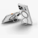Uniq Swivix Apple iPhone 18 Pro / 17 Pro tok gyűrűs telefontartóval, MagSafe, 360 fokban forgatható, átlátszó