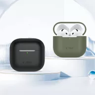   Tech-Protect Silicone Apple Airpods 5 / Airpods 4 tok, szilikon, fekete