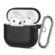   Tech-Protect Silicone Hook Apple Airpods 5 / Airpods 4 tok, karabinerrel, szilikon, fekete
