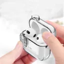 Tech-Protect Slim Hook Apple Airpods 5 / Airpods 4 tok, karabinerrel, átlátszó