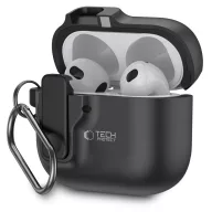   Tech-Protect Slim Hook Apple Airpods 5 / Airpods 4 tok, karabinerrel, fekete