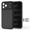Tech-Protect Magcam Apple iPhone 18 Pro / 17 Pro tok, MagSafe, Carbon minta, fekete