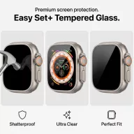   Tech-Protect Easy Set+ Apple Watch Ultra 4 / 3 / 2 / 1 49mm tempered glass kijelzővédő fólia felhelyező kerettel (2db)