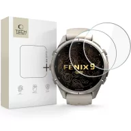   Tech-Protect Glass Fit+ Garmin Fenix 9 Pro (43mm) kijelzővédő üvegfólia, átlátszó (2db)