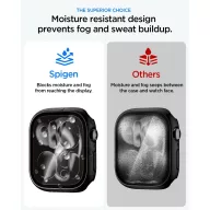   Spigen Thin Fit 360 Apple Watch 11 / 10 42mm tok kijelző védelemmel, Black, fekete