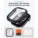Spigen Thin Fit 360 Apple Watch 11 / 10 42mm tok kijelző védelemmel, Black, fekete