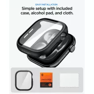   Spigen Thin Fit 360 Apple Watch 11 / 10 42mm tok kijelző védelemmel, Black, fekete