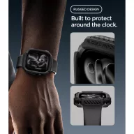 Spigen Rugged Armor Apple Watch 12 42mm tok, Black, fekete