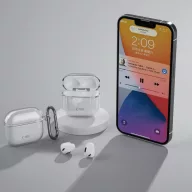   Tech-Protect FlexAir Apple Airpods 5 / Airpods 4 tok, karabinerrel, átlátszó