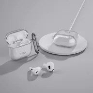   Tech-Protect FlexAir Apple Airpods 5 / Airpods 4 tok, karabinerrel, átlátszó