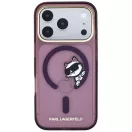 Karl Lagerfeld Peekaboo Logo Apple iPhone 18 Pro Max / 17 Pro Max tok, MagSafe, macska minta, lila-arany