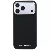   Karl Lagerfeld Grained Elongated Logo Apple iPhone 18 Pro Max / 17 Pro Max tok, MagSafe, fekete-ezüst