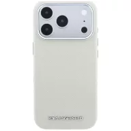   Karl Lagerfeld Grained Elongated Logo Apple iPhone 18 Pro / 17 Pro tok, MagSafe, bézs-ezüst