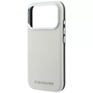   Karl Lagerfeld Grained Elongated Logo Apple iPhone 18 Pro / 17 Pro tok, MagSafe, bézs-ezüst