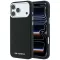 Karl Lagerfeld Grained Elongated Logo Apple iPhone 18 Pro / 17 Pro tok, MagSafe, fekete-ezüst